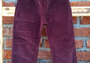 Pantalón pana lisa bordeaux